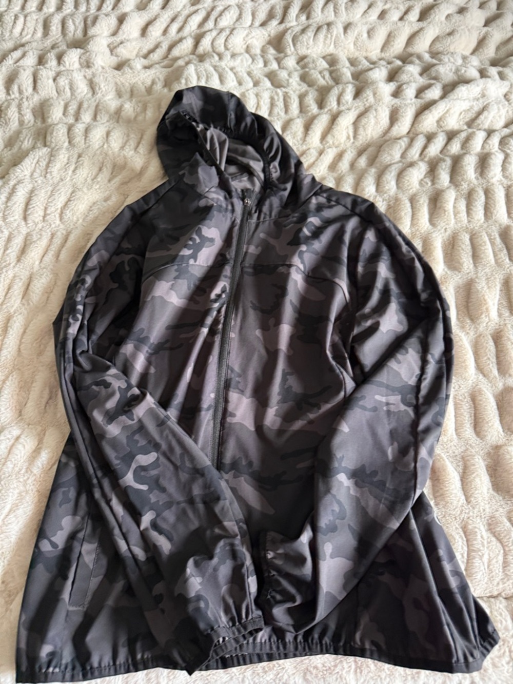 ZYIA Black & Gray Camo Zip Hoodie